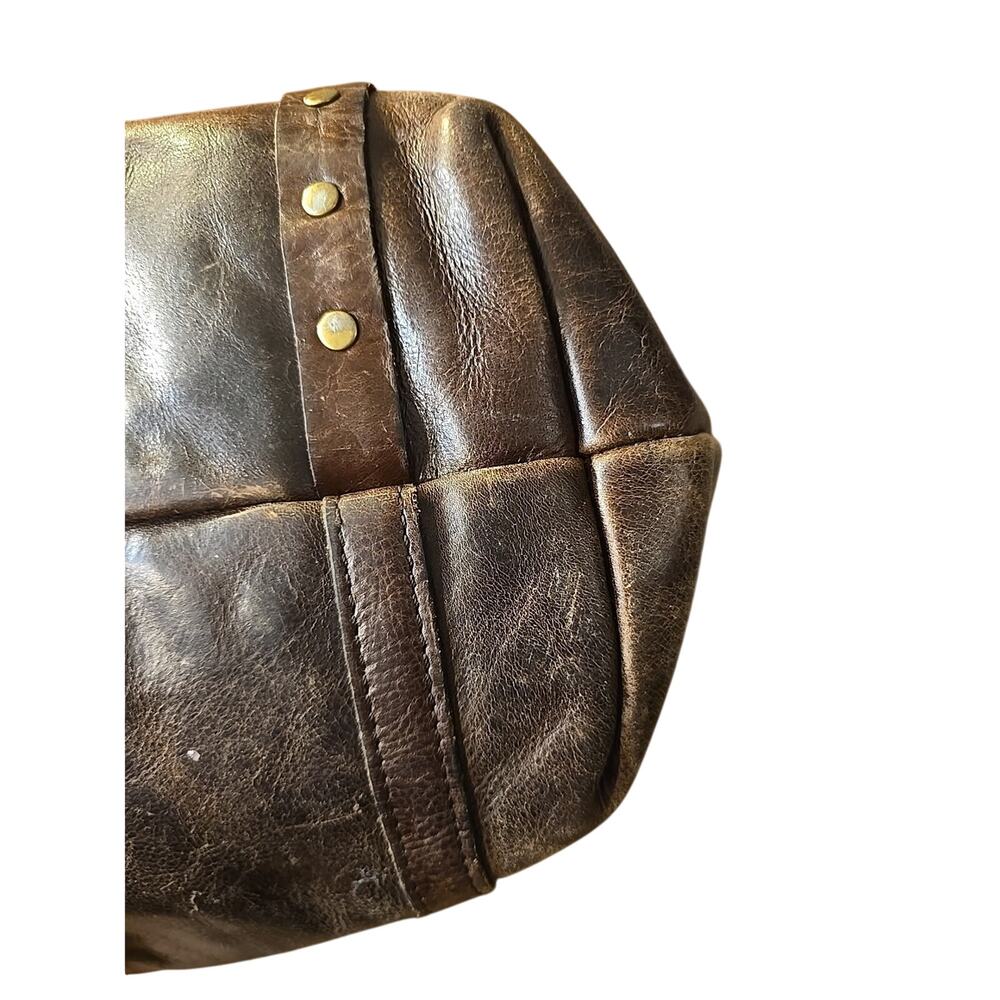 Patricia Nash Benvenuto Brown Leather Distressed Womens Tote Shoulder Bag Purse - Picture 6 of 14